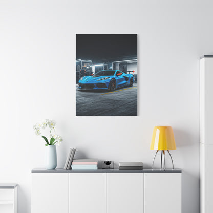 Chevrolet Corvette C8 Z06 Paddock Night Scene Wall Art & Canvas Prints