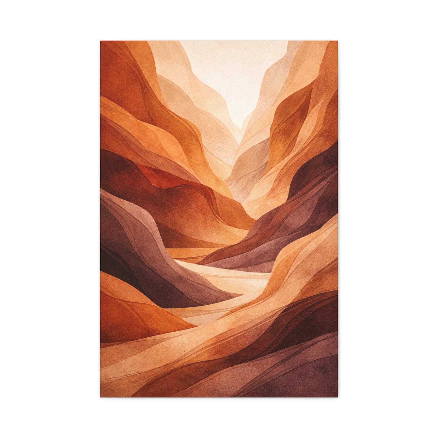 Terracotta Canyon Abstract Landscape Wall Art & Canvas Print