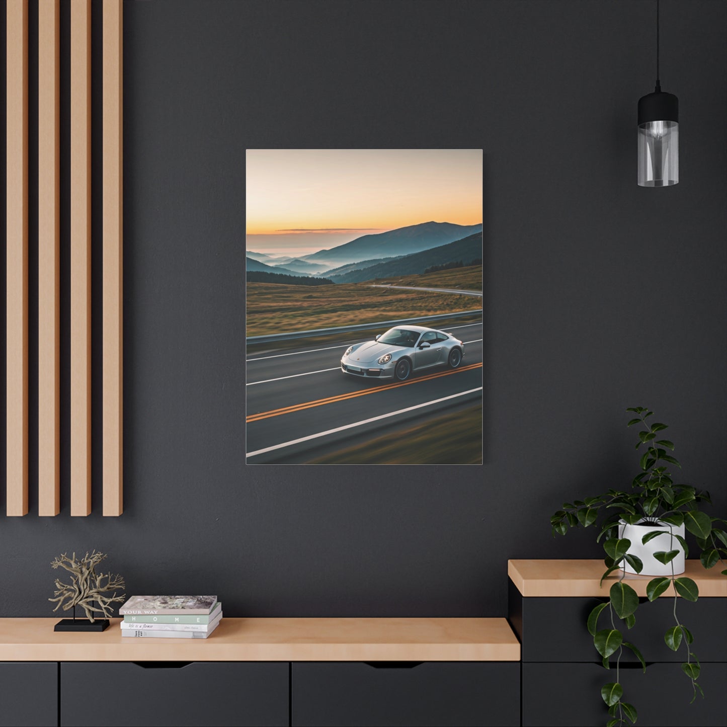 Porsche 911 Alpine Sunrise Cruise Wall Art & Canvas Prints