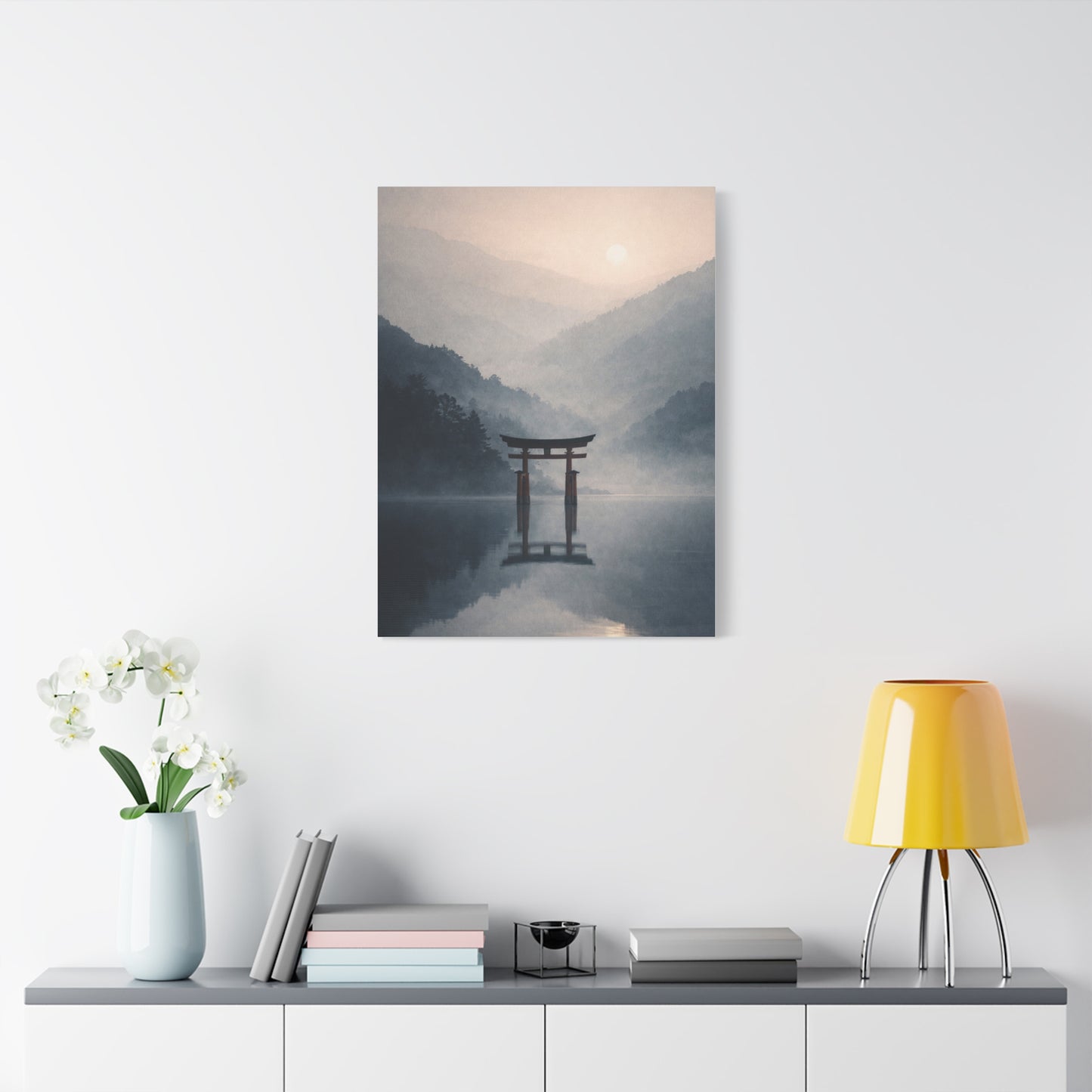 Zen Torii Reflection Wall Art & Canvas Print