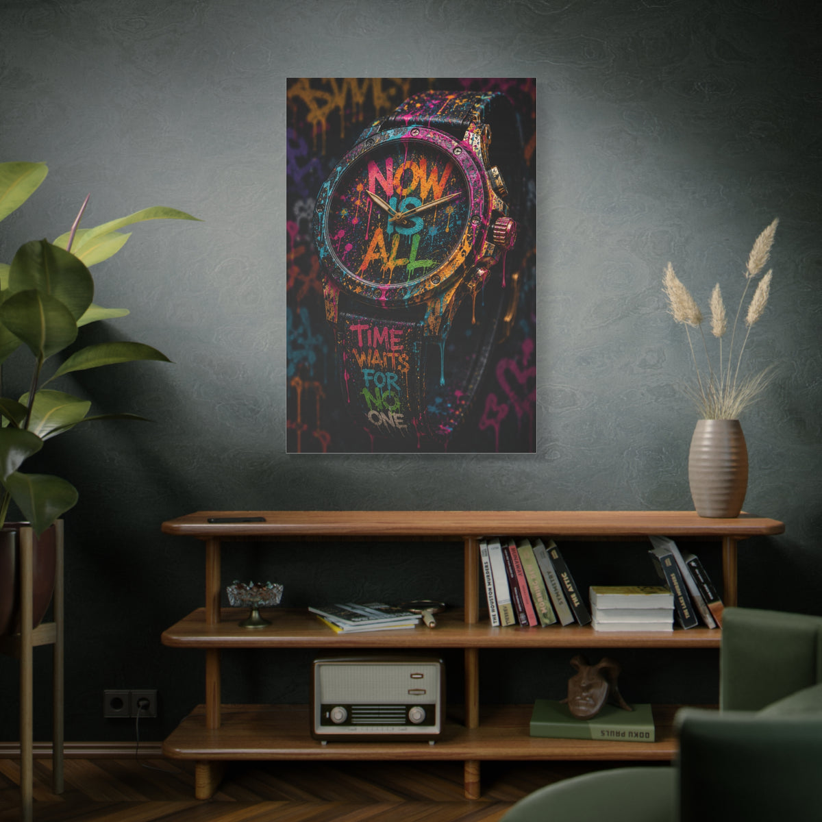 Now Is All Graffiti Watch Street Wall Art & Canvas Print