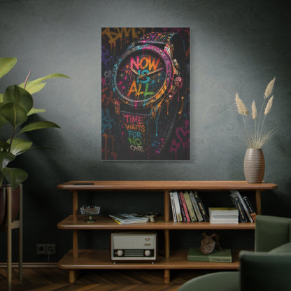Now Is All Graffiti Watch Street Wall Art & Canvas Print