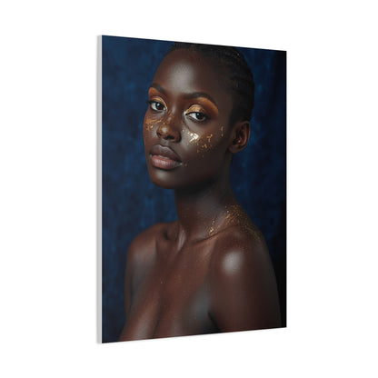 Minimal Gold Highlight Portrait Wall Art & Canvas Print