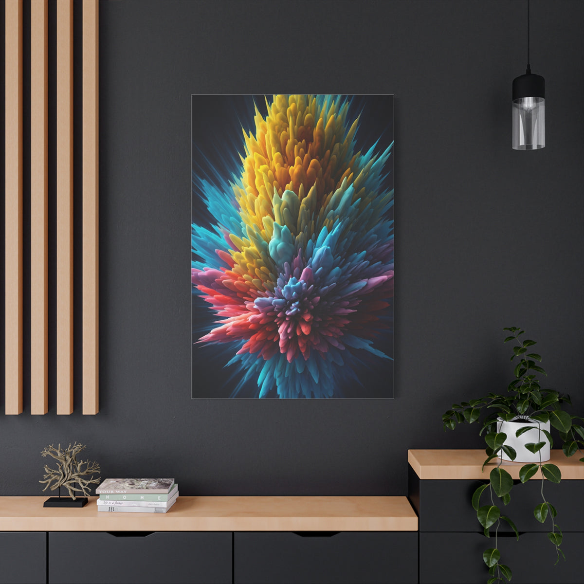 Vibrant Energy Bloom Abstract Wall Art & Canvas Prints
