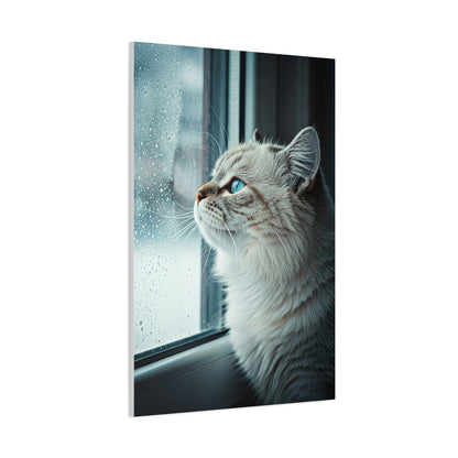 Rainy Window Cat Wall Art & Canvas Prints