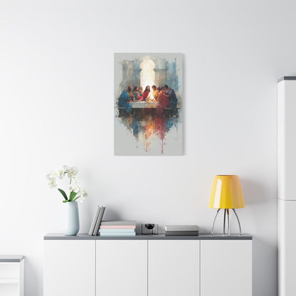 The Last Supper Watercolor Reflection Wall Art & Canvas Print