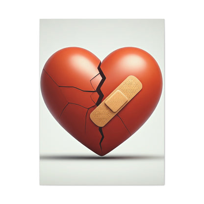 Patched Heart Wall Art & Canvas Prints