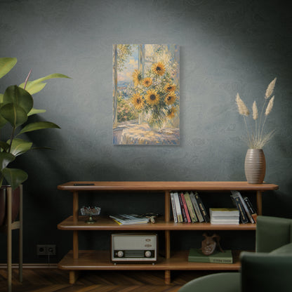 Sunlit Window Sunflower Still Life Wall Art & Canvas Print