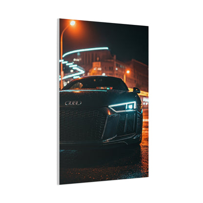 Audi R8 V10 Plus Downtown Night Drive Wall Art & Canvas Prints