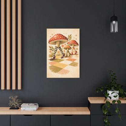 Funny Surreal Mushroom Poster Aesthetic Wall Art & Canvas Print