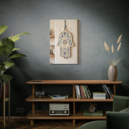 Ceramic Hamsa Blessing Wall Art & Canvas Print