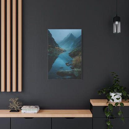 Misty Mountain Reflection Wall Art & Canvas Print