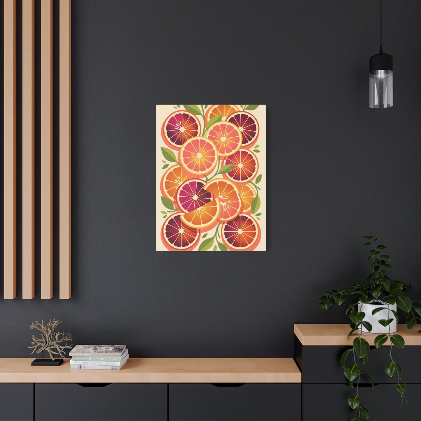 Retro Citrus Slice Composition Wall Art & Canvas Print