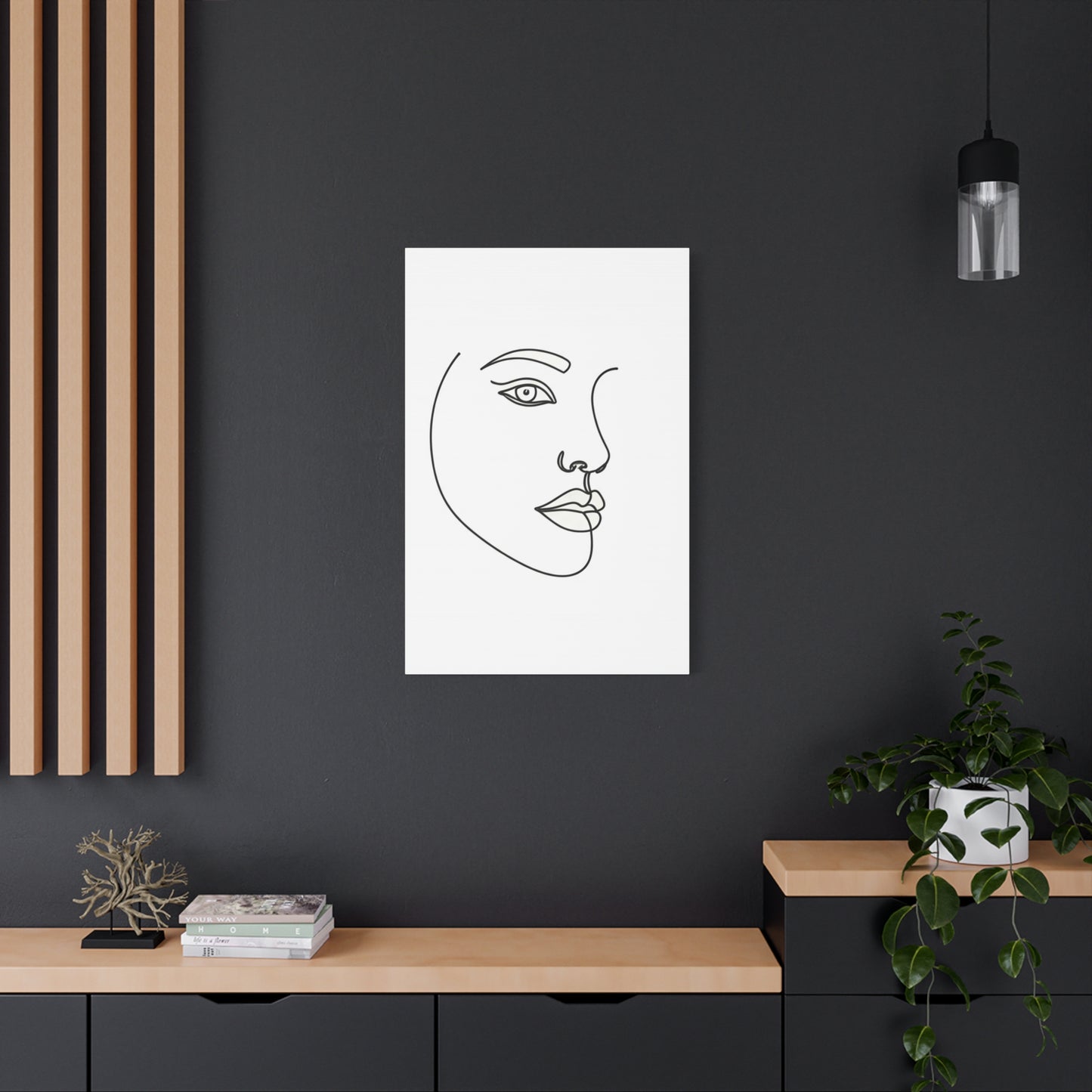 Minimal Line Face Wall Art & Canvas Prints