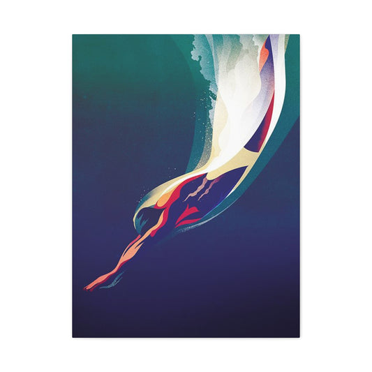 Wave Diving Poster Wall Art & Canvas Prints