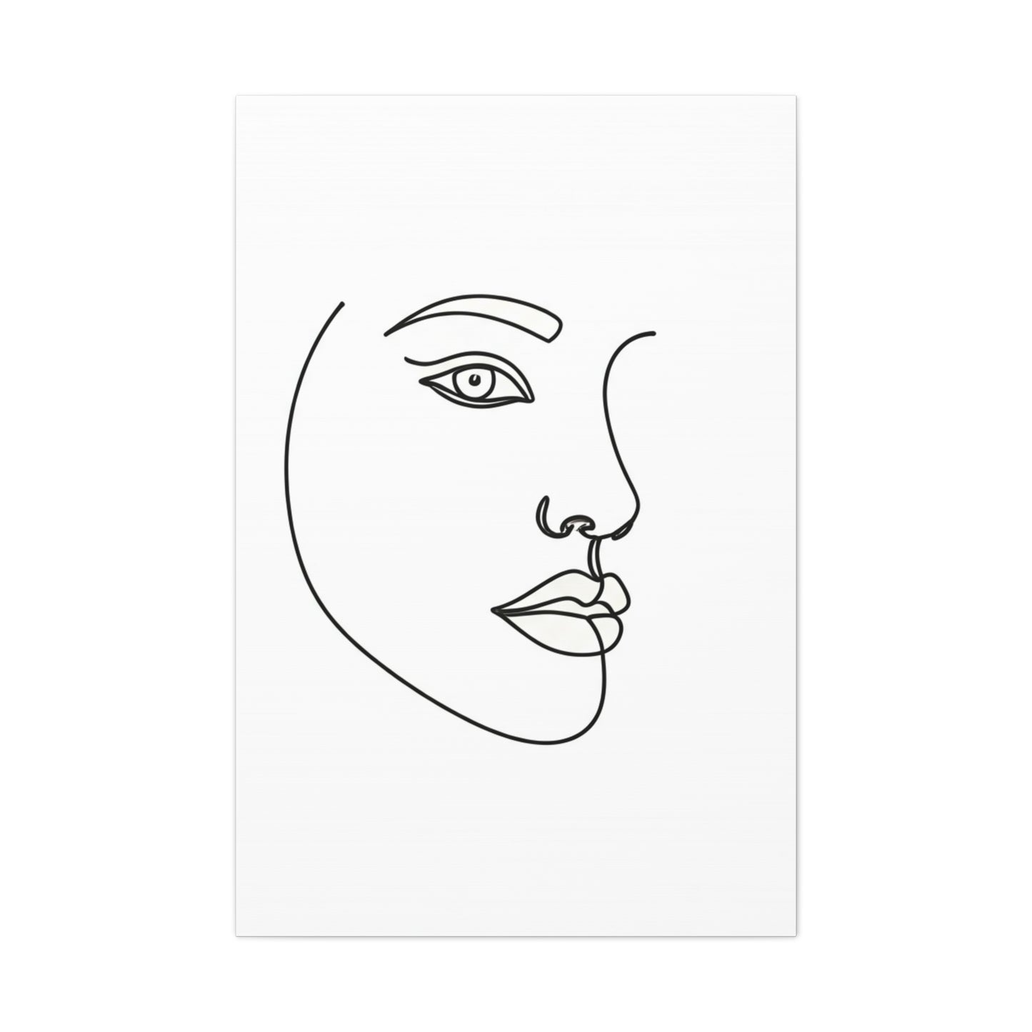 Minimal Line Face Wall Art & Canvas Prints