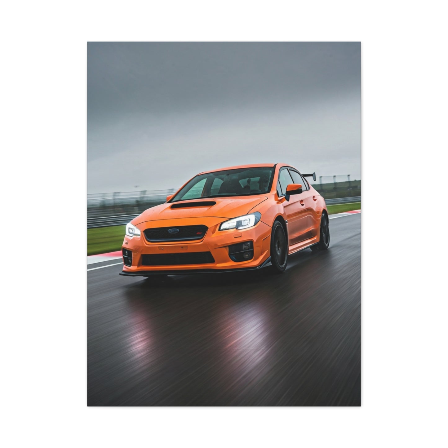 Subaru WRX STI Wet Circuit Rally Attack Wall Art & Canvas Prints