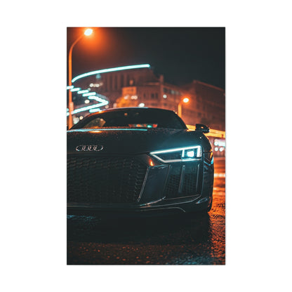 Audi R8 V10 Plus Downtown Night Drive Wall Art & Canvas Prints