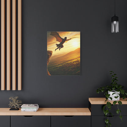Skybound Winged Leap Wall Art & Canvas Prints