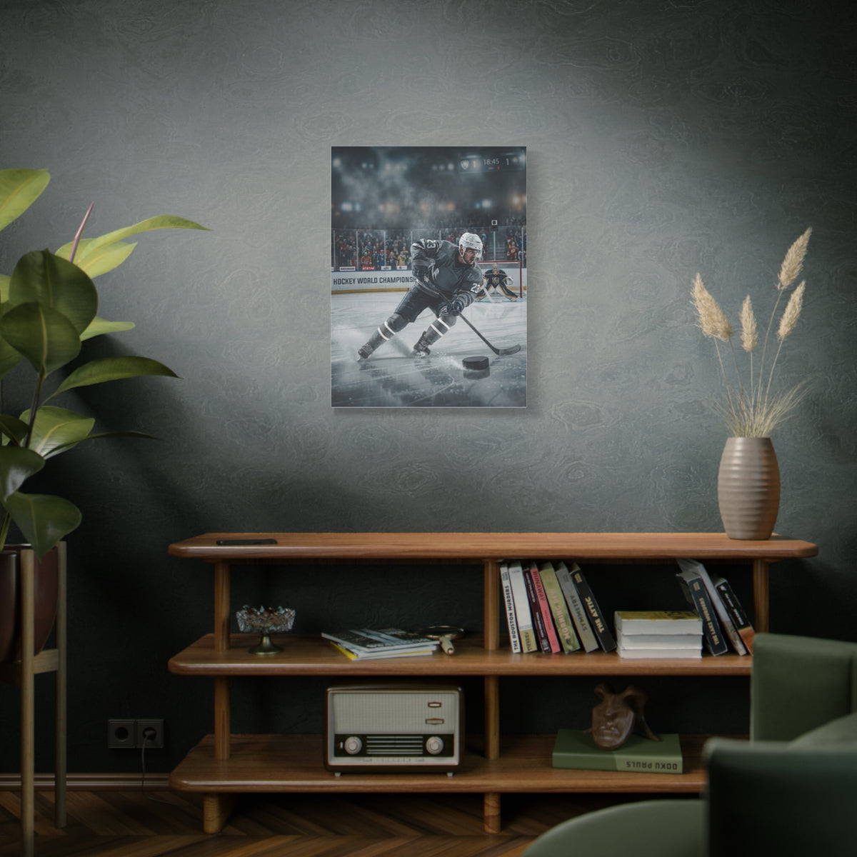 Championship Hockey Action Sports Wall Art & Canvas Print