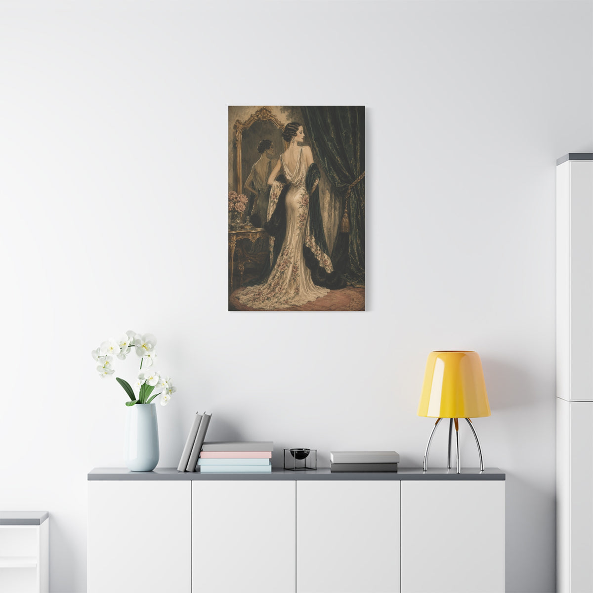 Art Deco Couture Evening Portrait Wall Art & Canvas Print
