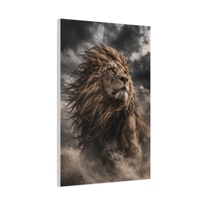 Storm King Lion Dramatic Portrait Wall Art & Canvas Print