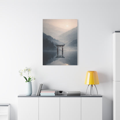 Zen Torii Reflection Wall Art & Canvas Print