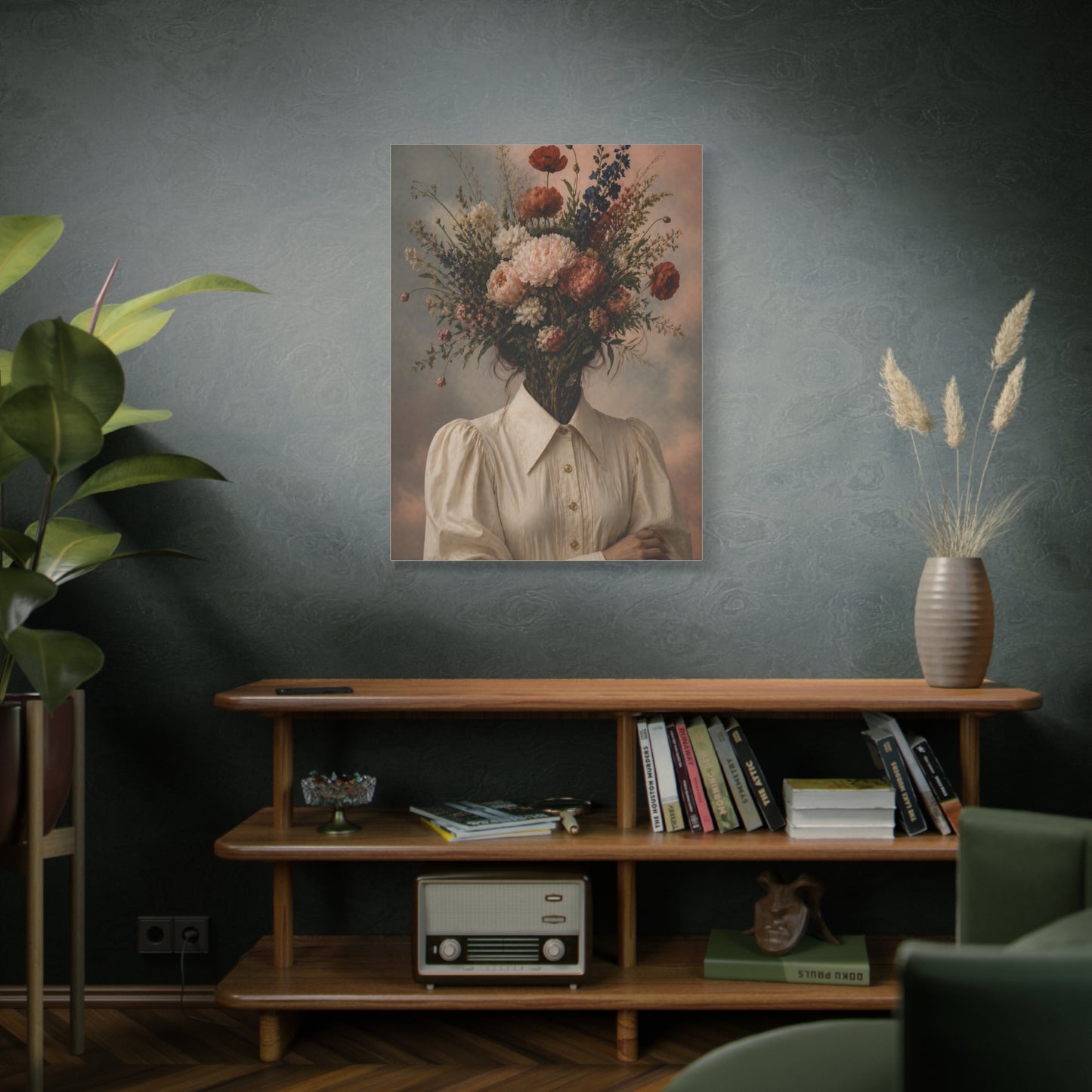 Surreal Floral Identity Portrait Wall Art & Canvas Print