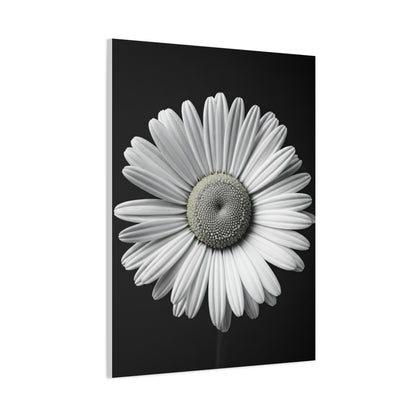 White Daisy Bloom Portrait Wall Art & Canvas Prints