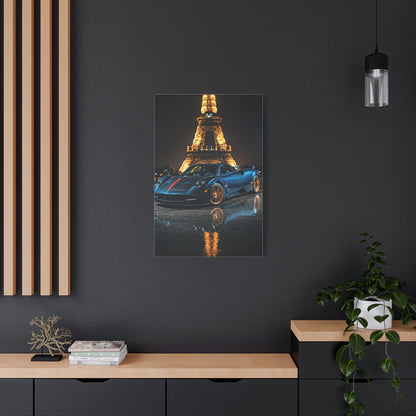 Pagani Huayra Paris Eiffel Tower Night Wall Art & Canvas Prints