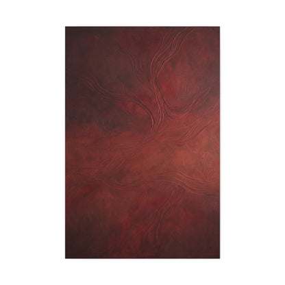 Earthy Red Wabi-Sabi Texture Abstraction Wall Art & Canvas Print