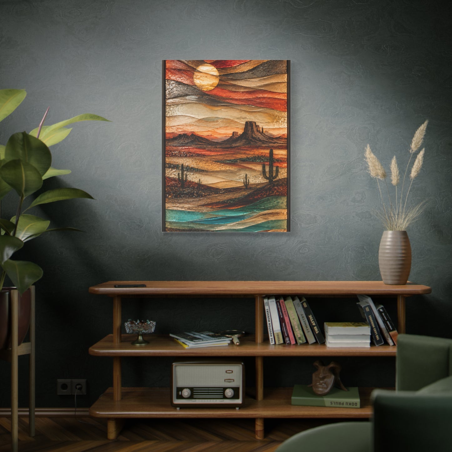 Fused Glass Desert Mirage Southwest Wall Art & Canvas Print