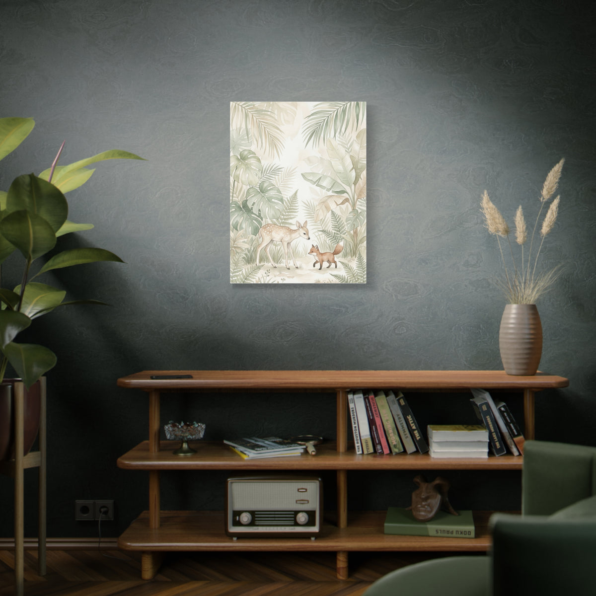 Soft Jungle Nursery Wildlife Tropical Wall Art & Canvas Print