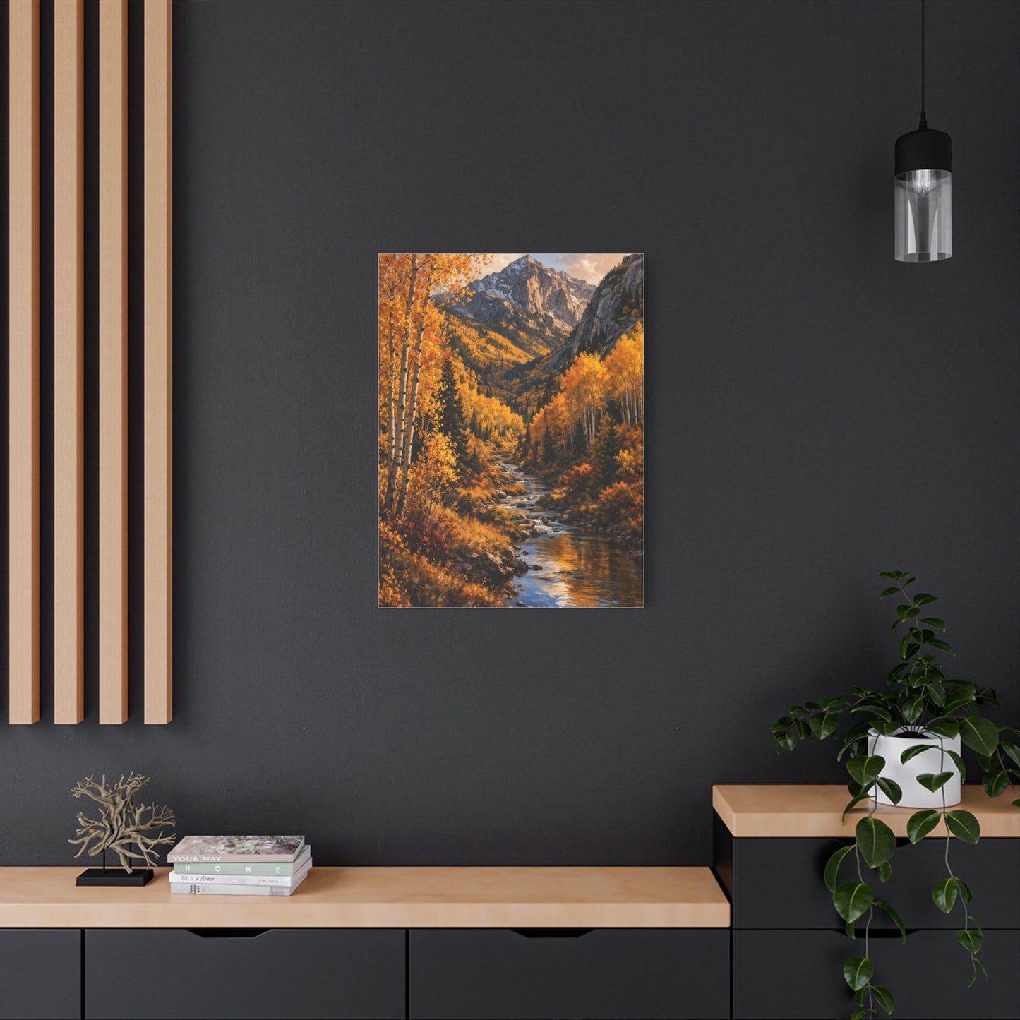 Autumn Aspen Mountain Valley Wall Art & Canvas Print