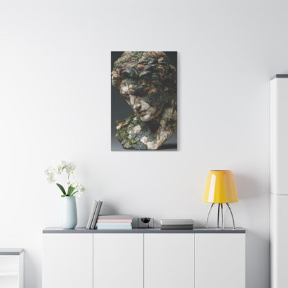 Verdigris Marble Bust Sculpture Wall Art & Canvas Print