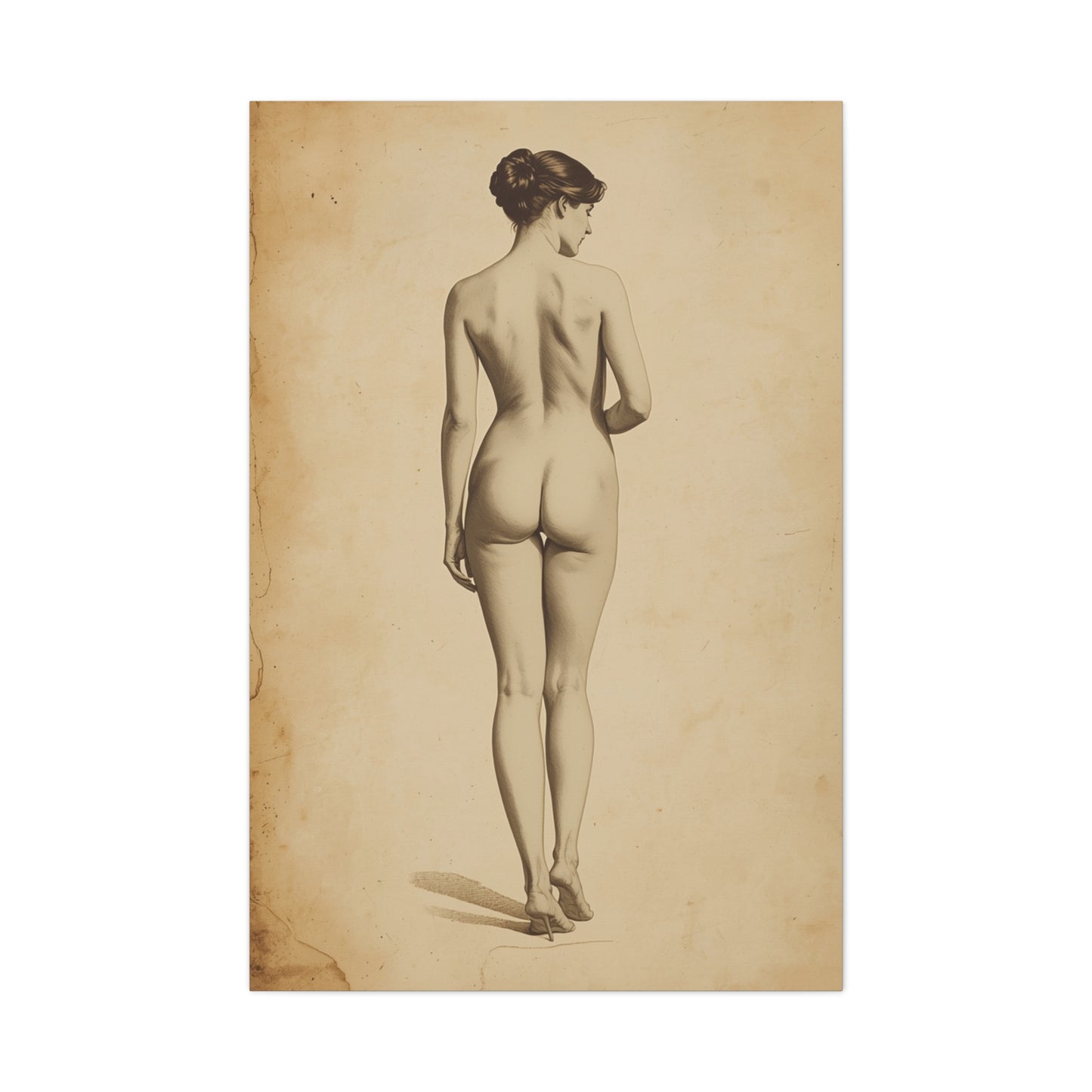 Classical Back Study Figure Wall Art & Canvas Print
