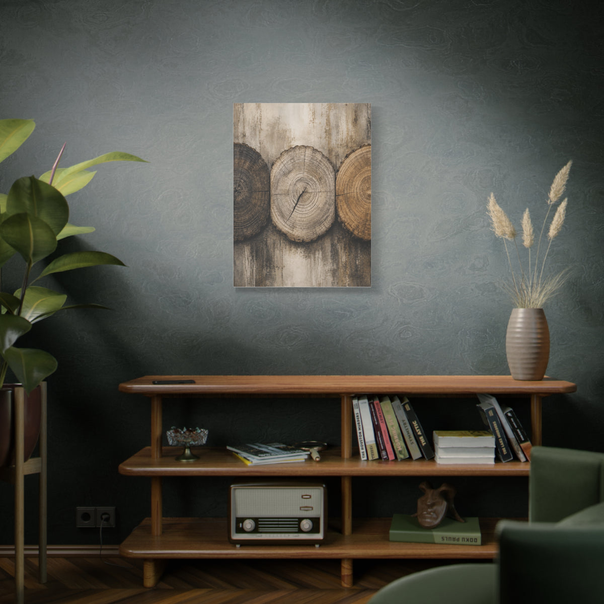Natural Wood Grain Tree Rings Abstract Trees Wall Art & Canvas Print