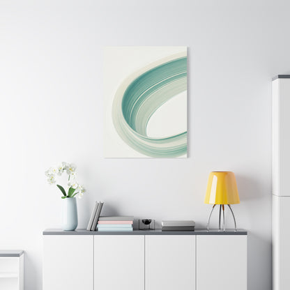 Teal Curve Minimal Abstract Wall Art & Canvas Prints