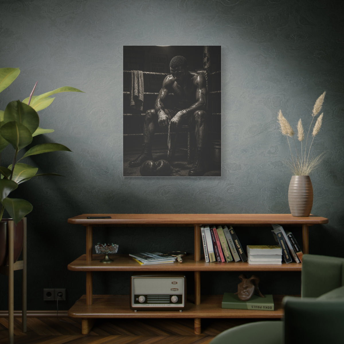 Monochrome Boxer Legacy Sports Wall Art & Canvas Print