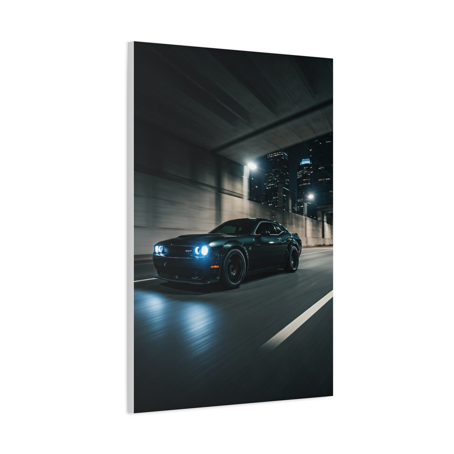 Dodge Challenger SRT Night Tunnel Motion Wall Art & Canvas Prints