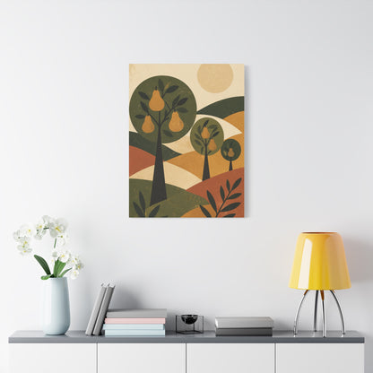 Stylized Orchard Landscape Wall Art & Canvas Print