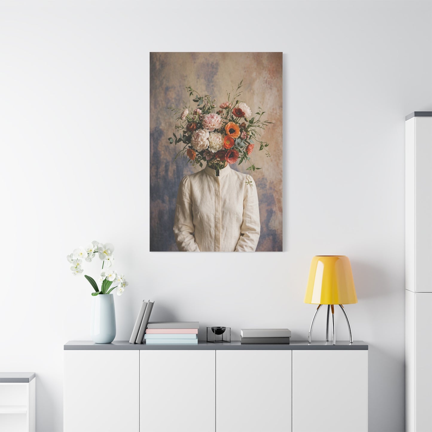 Surreal Botanical Head Portrait Wall Art & Canvas Print
