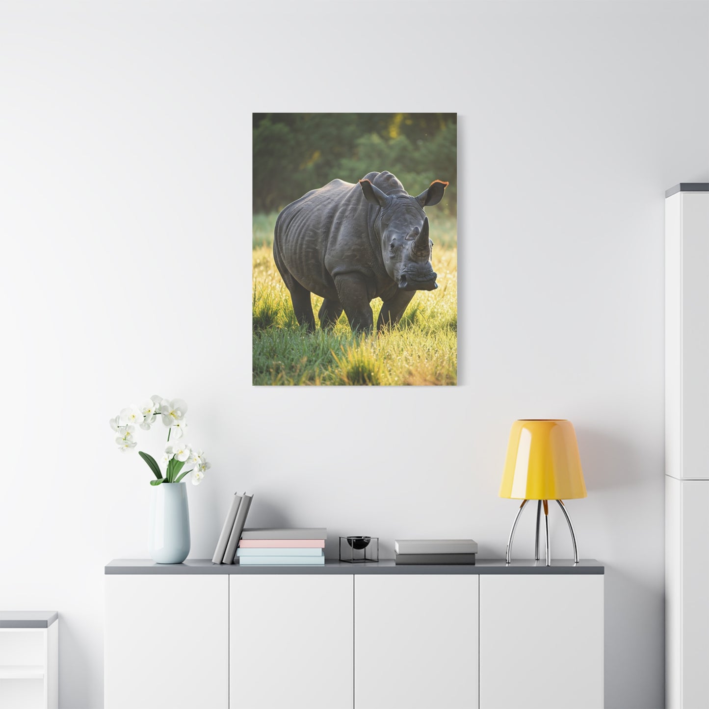 Quiet Strength Rhino Wall Art & Canvas Prints