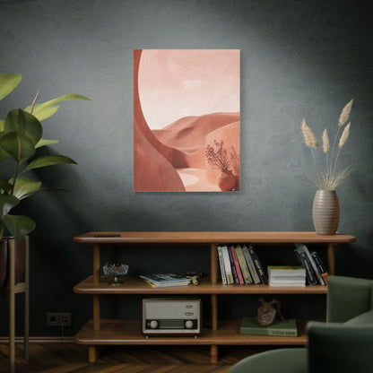 Terracotta Pink Desert Abstraction Wall Art & Canvas Print