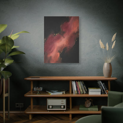Red and Black Smoky Luxury Abstract Wall Art & Canvas Print