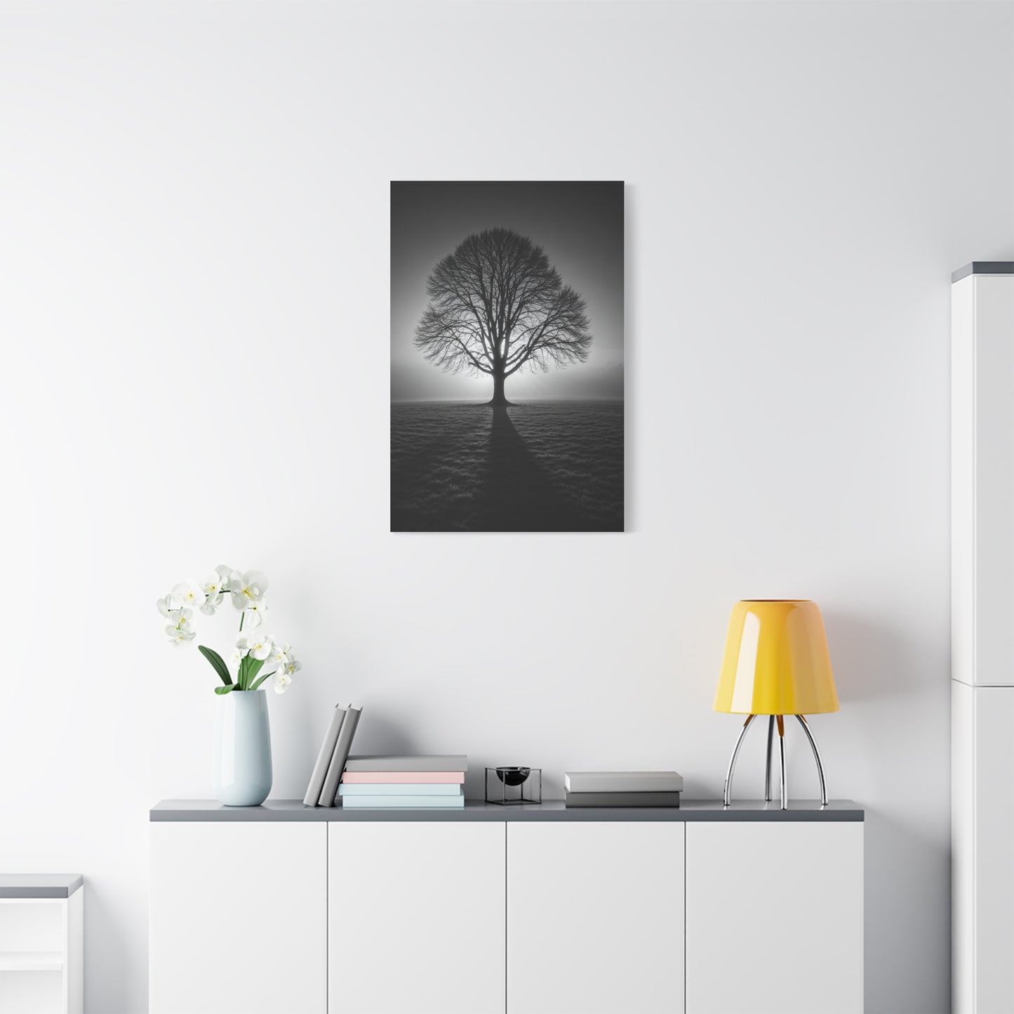 Lone Tree Silhouette Dawn Wall Art & Canvas Prints