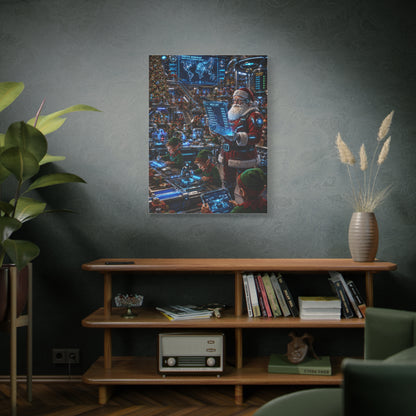 Futuristic Santa Workshop Wall Art & Canvas Print