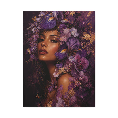Floral Crown Muse Portrait Wall Art & Canvas Print
