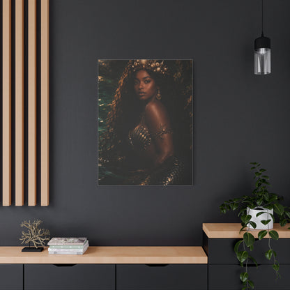 Regal Ocean Queen Mermaid Portrait Wall Art & Canvas Print