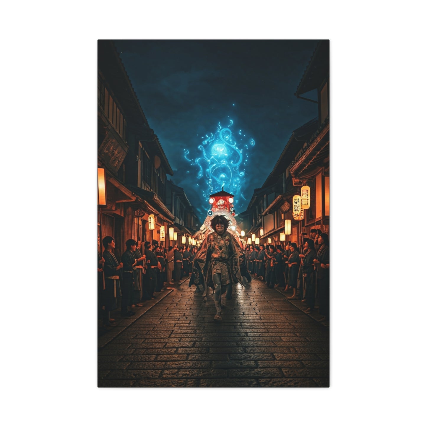 Spirit Procession of the Blue Flame Wall Art & Canvas Prints